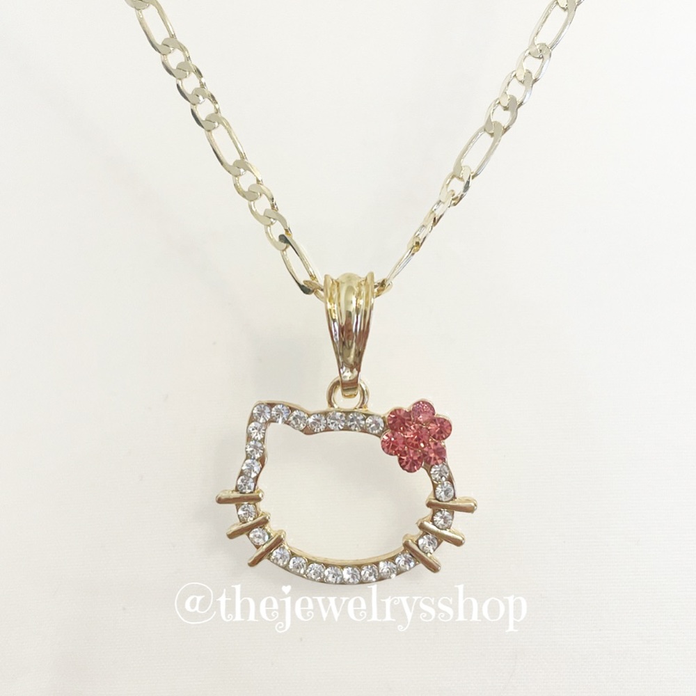 Hello Kitty Necklace / Laminated Gold/ Oro Laminado